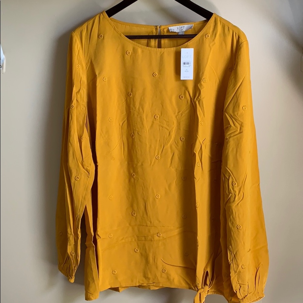 LOFT Embroidered Dot Striped Shirt - golden yellow - Picture 5 of 7
